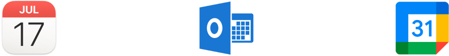 Icons calendrier ical google agenda et outlook